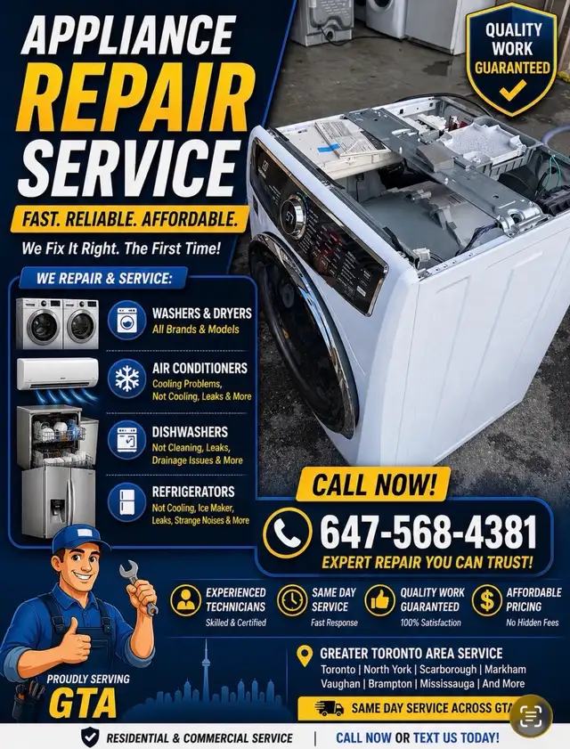 Washer and dryer repair 24/7