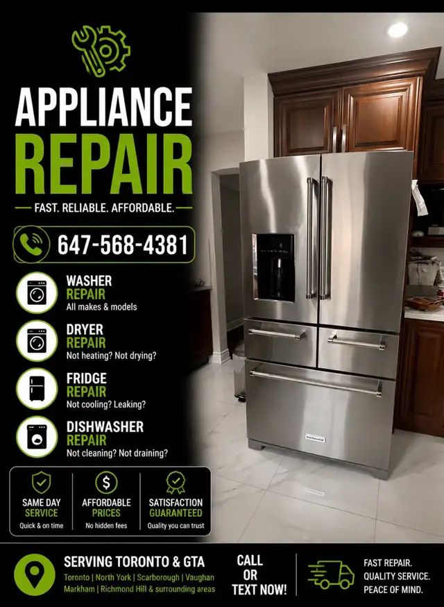 Fridge repairr same day 7/24