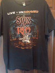 Styx REO and Loverboy concert tee-shirt size XL