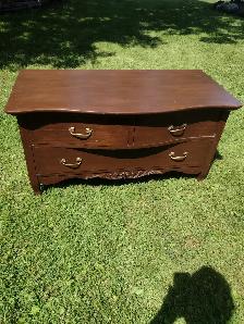 Antique 3 drawer wood dresser - Photo 7