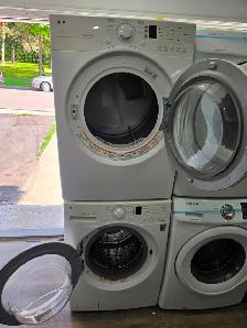 LG 27' White Front-Load Stackable Washer & Electric Dryer Set - Photo 8