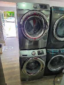 Samsung 27' Stainless Steel Front-Load Stackable Washer & Dryer