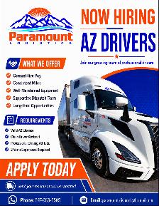 HIRING AZ Drivers & Teams for ON to USA