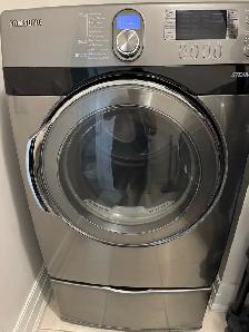 Beautifully Maintained Samsung Washer & Dryer Set — With Pedesta - Photo 9