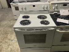 Cuisinière blanche ronds serpentins Whirlpool