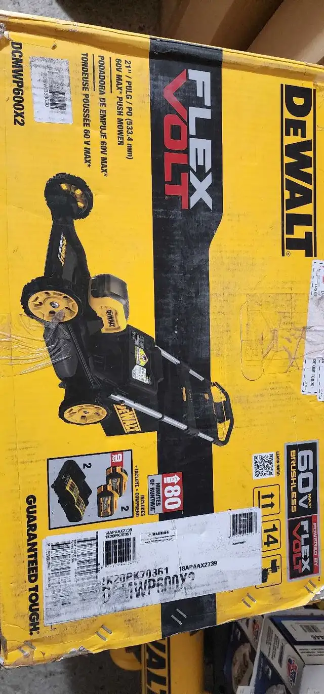 Dewalt 60V brushless lawnmower kit