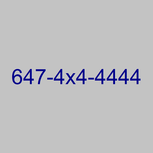 Super Vanity Toronto 416 647 Memorable Phone Numbers