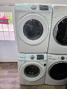 Samsung 27' White Front-Load Stackable Washer & Electric Dryer