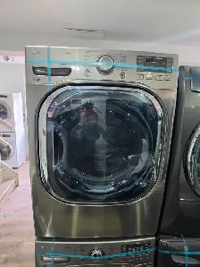 LG Square Door 27' Stainless Steel Stackable Washer & Dryer Set - Photo 5