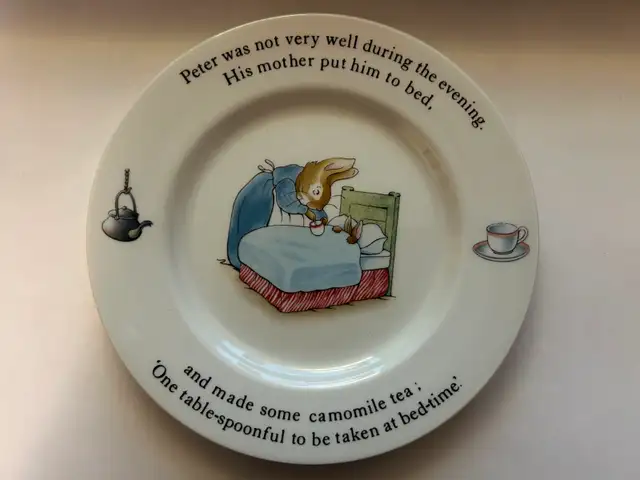 Wedgwood Peter Rabbit Plate – "Peter was not well"