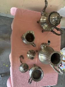 Coffee, tea, creamer, and sugar set