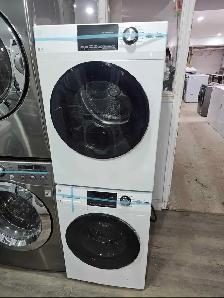 NEWER MODEL GE 24' White Front-Load Stackable Washer And Dryer