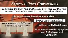 Hi8, 8mm, MiniDV, Audio & VHS Tape TransfersOnly $7 per tape
