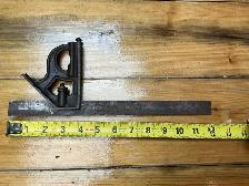 Antique Cast Iron Combination Square Tool !