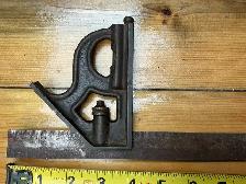 Antique Cast Iron Combination Square Tool ! - Photo 2