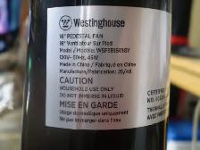 WESTINGHOUSE BLACK FLOOR FAN-SOLID BASE-3 SPEEDS-LIKE NEW$25 - Photo 4