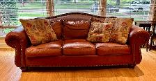 100% Cowhide Couch Chair and Ottoman - Photo 2