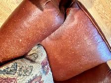100% Cowhide Couch Chair and Ottoman - Photo 5