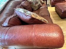 100% Cowhide Couch Chair and Ottoman - Photo 7