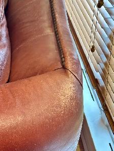 100% Cowhide Couch Chair and Ottoman - Photo 10