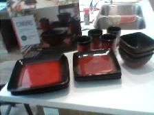 stoneware dish set  4 place setting