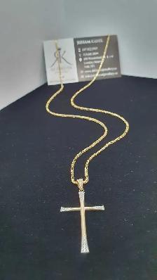 10k yellow Gold Chain with Cross # R10 - Photo 4
