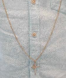 10k yellow Gold Chain with Cross # R10 - Photo 8