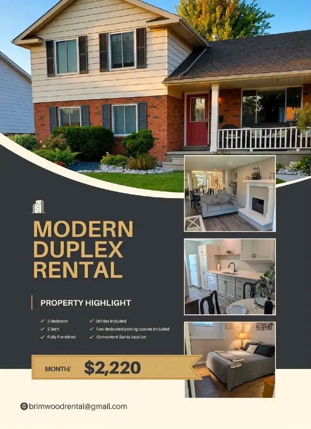 Furnished duplex for Rent- all-inclusive