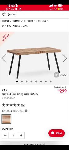 table à manger en bois - Photo 3