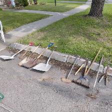 Lot d'outils de jardinage