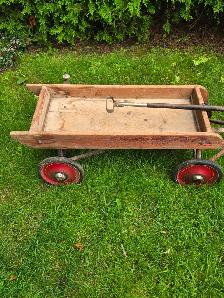 BROUETTE ANTIQUE CHARIOT BOIS CCM