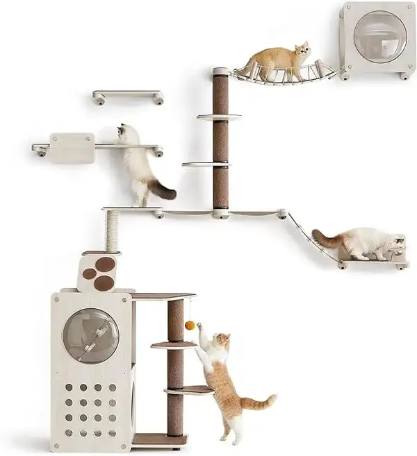 Brand New 10-Piece Wall-Mounted Cat Tree