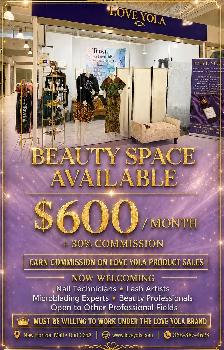 Beauty space for rent