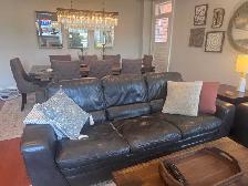 Grey leather sofas - Photo 2