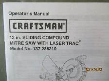 Craftsman 12 inch Compound Mitre Saw with laser Trac - Photo 2