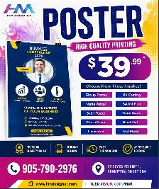 Premium Poster Printing | Starting at Only $39.99 | Brampton