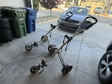 Two 3-Wheeled Golf Pull Carts