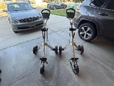 Two 3-Wheeled Golf Pull Carts - Photo 2