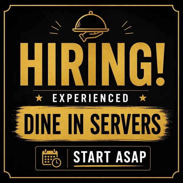 Experienced Dine In Servers - Yummy Punjabi Flavours, Brampton