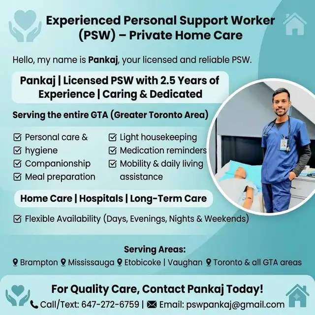 Licensed PSW Available ( Not Hiring) ‍⚕️