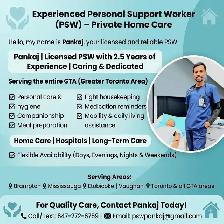 Licensed PSW Available ( Not Hiring) ‍⚕️