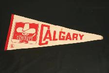 VINTAGE CALGARY COWBOYS PENANT DEFUNCT WHA HOCKEY TEAM RARE