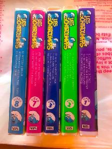 VHS-VHS- Les Schtroumpfs No 1-2-3-7-8