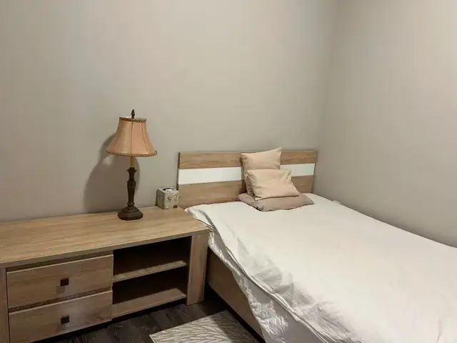 double bed with matress and night table ( in great condition)