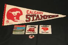 CALGARY STAMPEDERS MEDIA GUIDES 1973, 1974, 1975 W/ AUTOGRAPHS