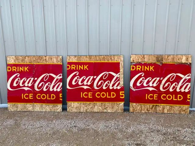 Coca-cola signs 1950, approx. 36" x 48" , original  coke signs