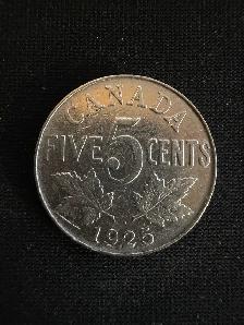 1925 Canada 5 Cents - #101