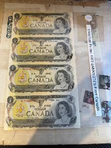 uncut sheet x4 1$ Bills 1973 - #108