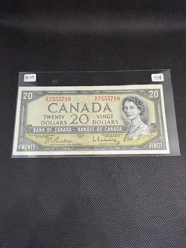 1954 Canada 20$ Bank Note - #109
