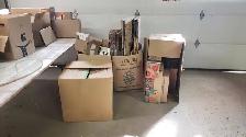Cardboard moving boxes